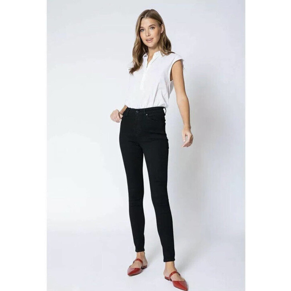 Kan Can Women's High Rise Super Skinny Jeans kc5002bk Sz 29 Black Los Angelos